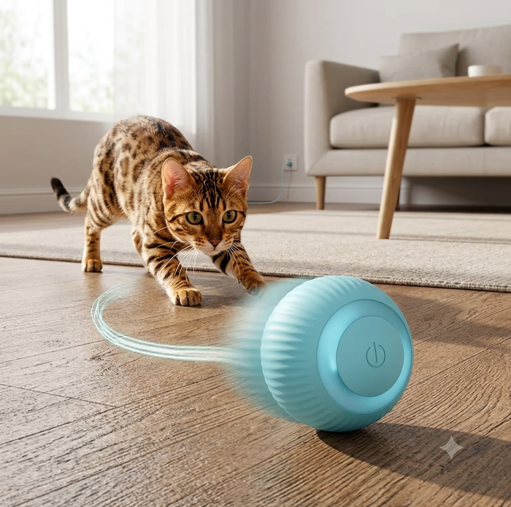 Pelota giratoria Inteligente Para Gato