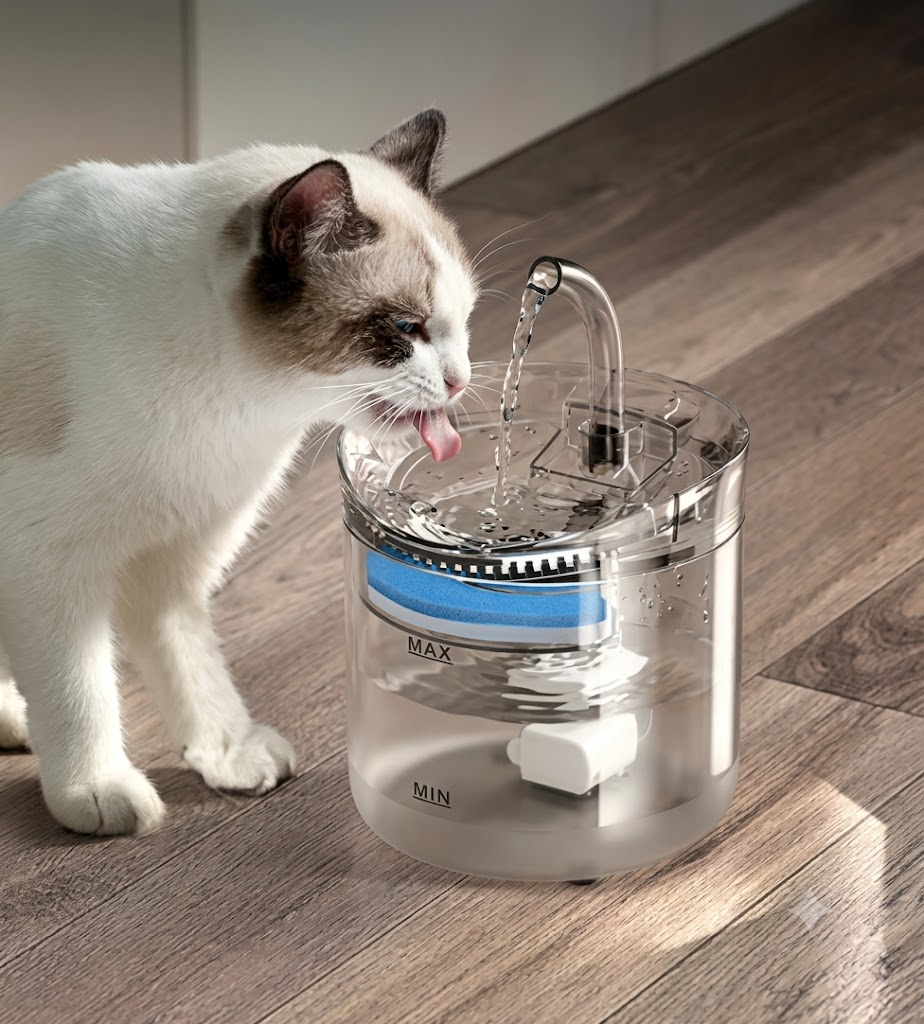 Fuente De Agua Para Mascotas Transparente